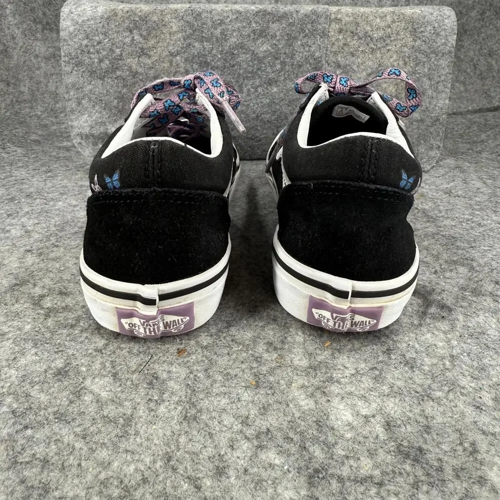 Vans Kids Black Butterfly Low-Top Sneakers with Purple & Blue Accents - Picture 5 of 8